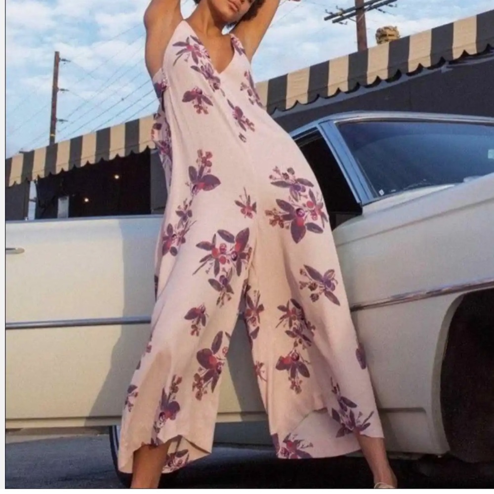 Free People Big Dreams Jumpsuit in pink floral